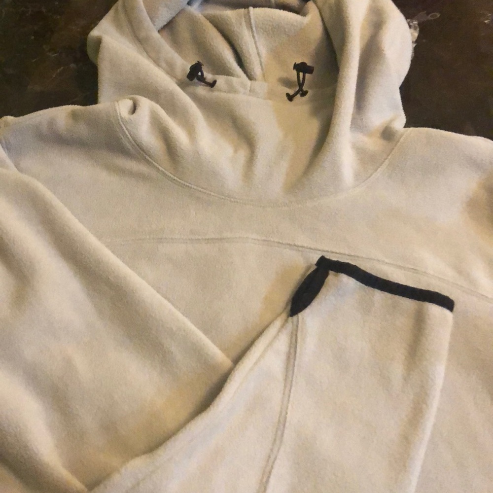 Gray fleece hoodie XXL
